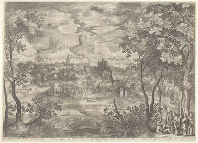 基督为哑巴驱魔的风景画 作者 克拉斯·扬斯。维舍尔 (II)