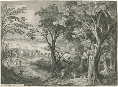 丛林劫匪在风景区伏击旅行者 作者 克拉斯·扬斯。维舍尔 (II)
