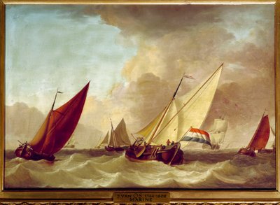 Jan van Os (1744-1808) 18 世纪的海洋绘画。 0.52 X 0.73 米 作者 扬·范·奥斯