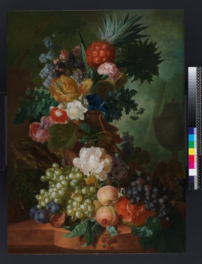 1808年以前的鲜花和水果花瓶 作者 扬·范·奥斯