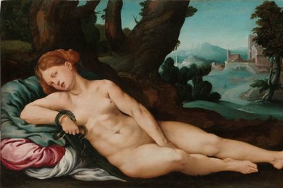 垂死的克利奥帕特拉 作者 Jan van Scorel (attributed to)