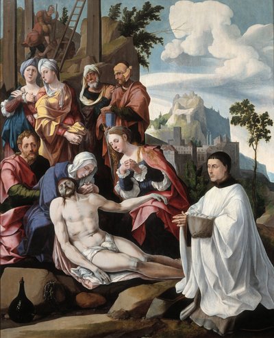 基督与捐赠者的悲叹 作者 扬·范·斯柯（Jan van Scorel）