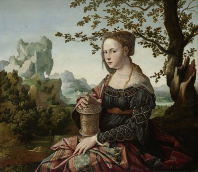 抹大拉的玛丽亚，约1530年（油画板）。 作者 扬·范·斯柯（Jan van Scorel）