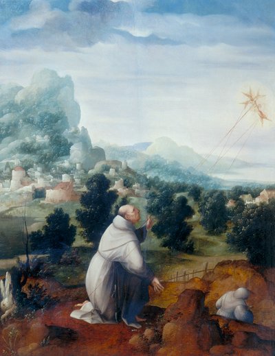 阿西西的圣弗朗西斯接受圣痕 作者 扬·范·斯柯（Jan van Scorel）