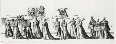 1559年皇帝查理五世葬礼游行的帝国武器 作者 Jan Van和Doetechum老年人