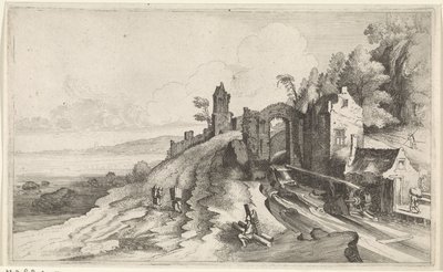 有水磨的沿海风景 海景（系列名称） 作者 Jan van de Velde (II)
