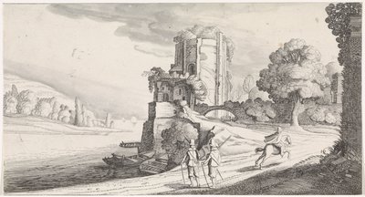 河上的圆塔
Playsante lantschappen ende vermakelycke gesichten（系列标题） 作者 扬·范德维尔德 (II)