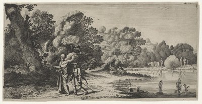 托比亚斯与天使 风景，无署名（系列标题） 作者 Gillis van Scheyndel (I)（拒绝归属）
