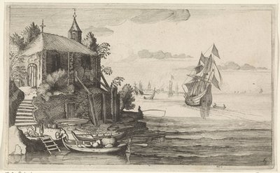 海岸附近的双子座教堂
海景（系列名称） 作者 扬·范德维尔德 (II)