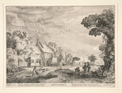 秋天，来自四季系列 作者 Jan van de Velde II