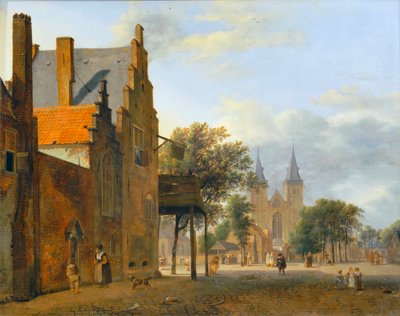 Place et eglise Saint-Victor à Xanten - 香滕的圣维克多广场和教堂 ... 作者 扬·范德 (Jan van der) 海登 (Heyden)