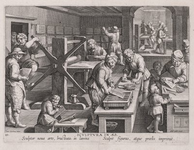 艾斯的雕刻》，《雕刻师的工作室 作者 Jan van der Straet 叫 Johannes Stradanus