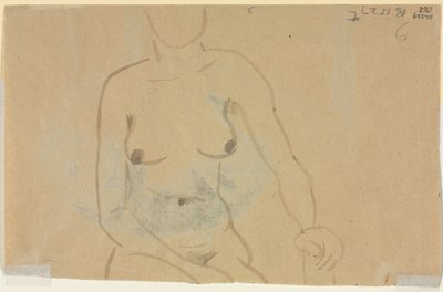 裸体女人的躯干（背面） 作者 简·普佩莱