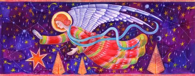 天使，1995年，（墨水和水粉） 作者 简·塔特斯菲尔德