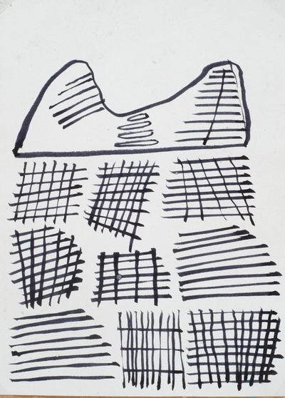 绘画，2015（纸上水墨）。 作者 珍妮特·麦肯齐