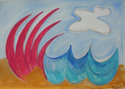 沃米斯顿海，2013（纸上水粉和水彩画 作者 珍妮特·麦肯齐