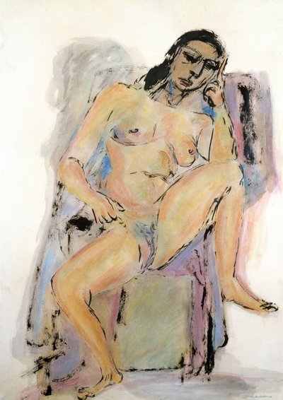裸体坐姿 作者 Jankel Adler