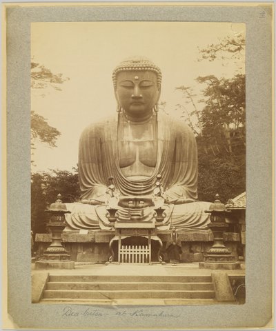 日本镰仓大佛（黑白照片） 作者 日本摄影师