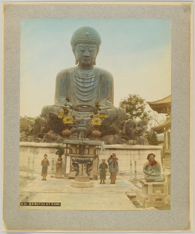 日本神户的大佛（手绘黑白照片） 作者 日本摄影师