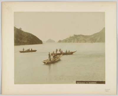 日本长崎入口（手绘黑白照片） 作者 日本摄影师