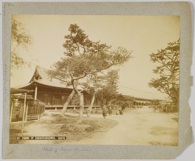 日本京都三十三间堂正面（黑白照片） 作者 日本摄影师