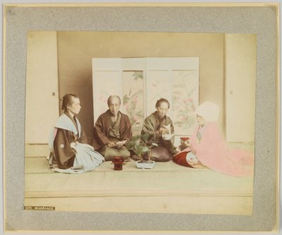 日本结婚仪式（手绘黑白照片 作者 日本摄影师