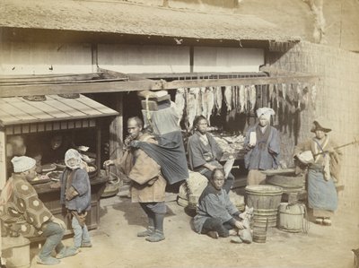 日本的市场（手绘黑白照片） 作者 日本摄影师