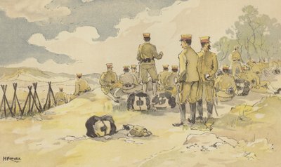 前往辽阳途中停驻的锦衣卫一营 (chromolitho) 作者 日本学校