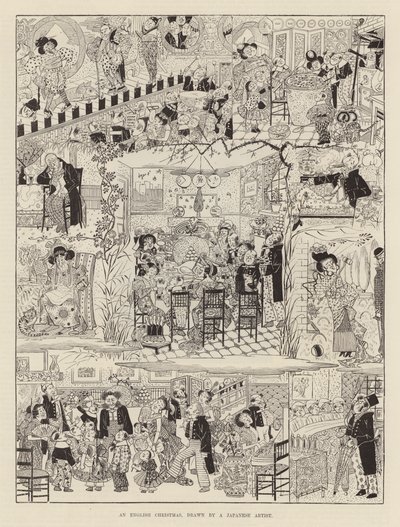 An English Christmas drawn by a Japanese artist (engraving) 作者 日本学校