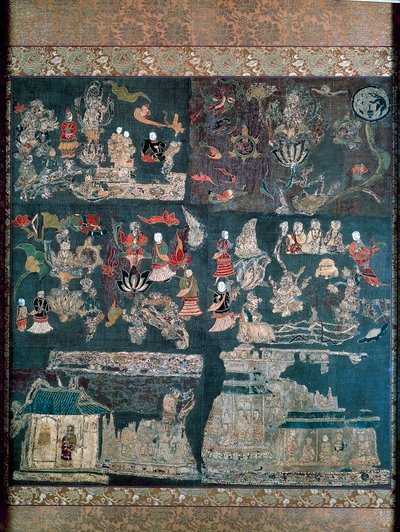 佛教天堂，禅宗神秘人的故事，中古寺，奈良，飞鸟时代（552-646），日本文明 作者 日本学校