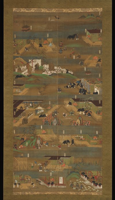 王子Sh？toku的插图，挂轴，镰仓时代（1185-1333）（丝绸上的墨水，颜色和金色） 作者 日本学校