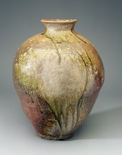 大罐子，Shigaraki窑，滋贺县，室町时期，15-15世纪（陶器） 作者 日本学校