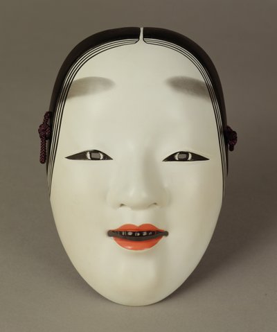 一个年轻女子的能剧面具，日本人 作者 日本学校