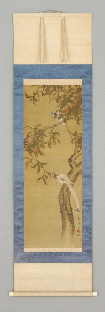 Peach and birds, early 19th century 作者 日本学校