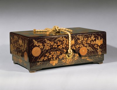 Ryoshibako文件盒（漆和金maki-e） 作者 Japanese School