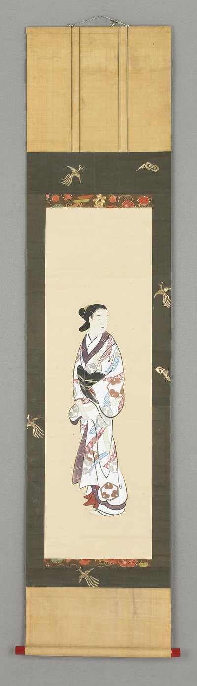 女人的站立姿势，大约1800 作者 日本学校