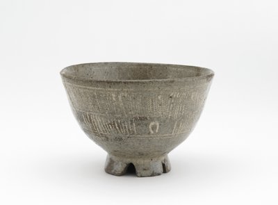 三岛风格的茶碗唐津瓷器 作者 日本学校