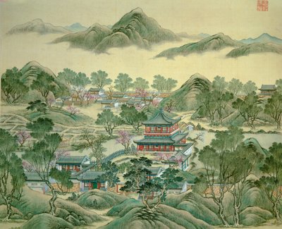 19 世纪日本版画的细节馆。 作者 日本学校