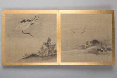 30 幅花鸟和风景画，18 世纪晚期（画册；丝绸） 作者 日本学校