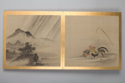 30 幅花鸟和风景画，18 世纪晚期（画册；丝绸） 作者 日本学校