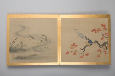 30 幅花鸟和风景画，18 世纪晚期（画册；丝绸） 作者 日本学校
