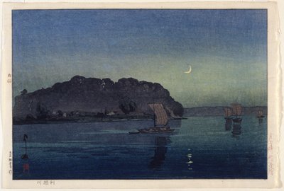 利根川（彩色木版画） 作者 日本学校