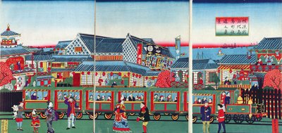 十九世纪下半叶横滨的火车 作者 日本学校