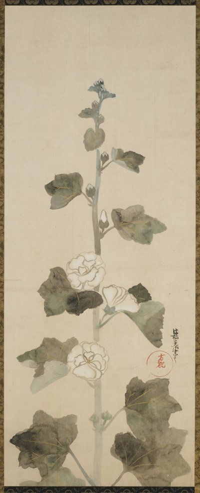 白蜀江，江户时代，1615-1868（墨水，色彩和金色在纸上） 作者 日本学校