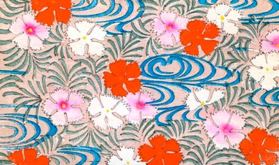 康乃馨花木版画 作者 日本学校