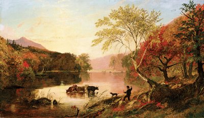 哈德逊河的秋天，约 1861 年（布面油画） 作者 贾斯珀·弗朗西斯·克罗普西
