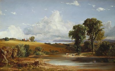 哈德逊河上的夏日下午，1852年 作者 贾斯珀·弗朗西斯·克罗普西