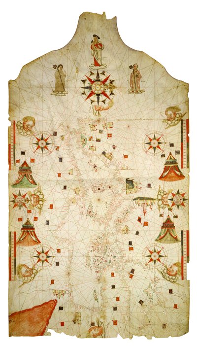 地中海和黑海地图，1563年 作者 杰姆橄榄