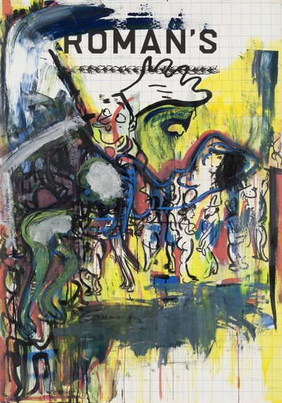厨师的选择，2012 年（水彩纸上的混合媒介，裱在面板上，背面印有食谱） 作者 杰·巴特勒