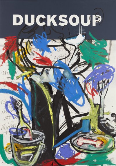 Ducksoup，2015（水彩纸上的混合媒介，裱在面板上，背面有食谱） 作者 杰·巴特勒